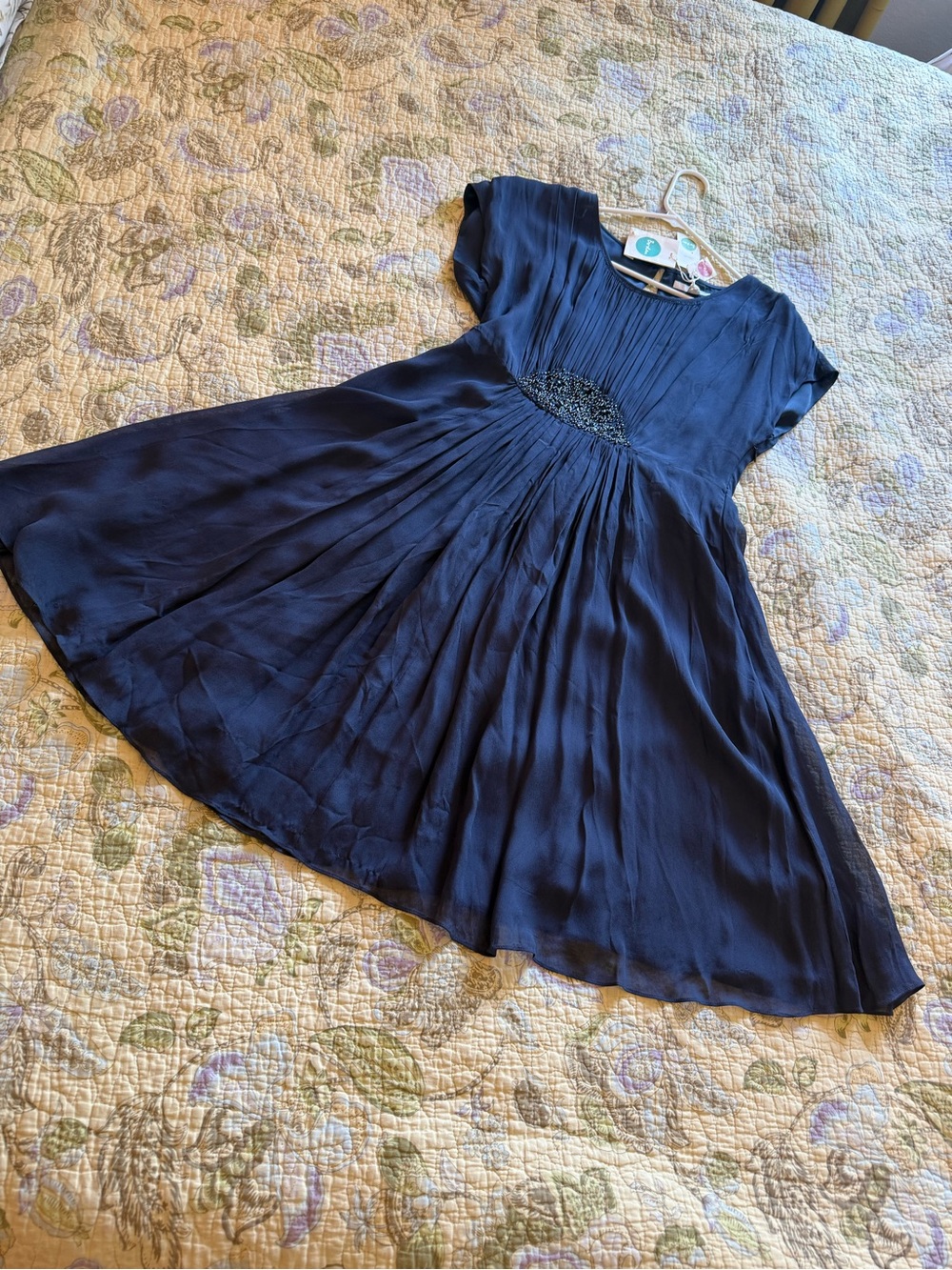 Boden NWT navy blue cocktail dress (but some damage)